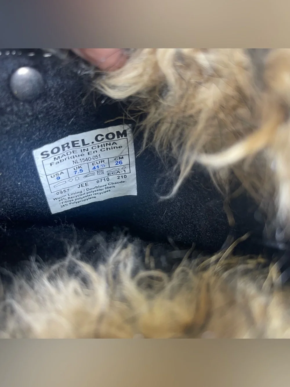 Sorel Women’s 9 Gray Joan of Arctic Waterproof Winter Boots Wool Lined‎ Lace Up